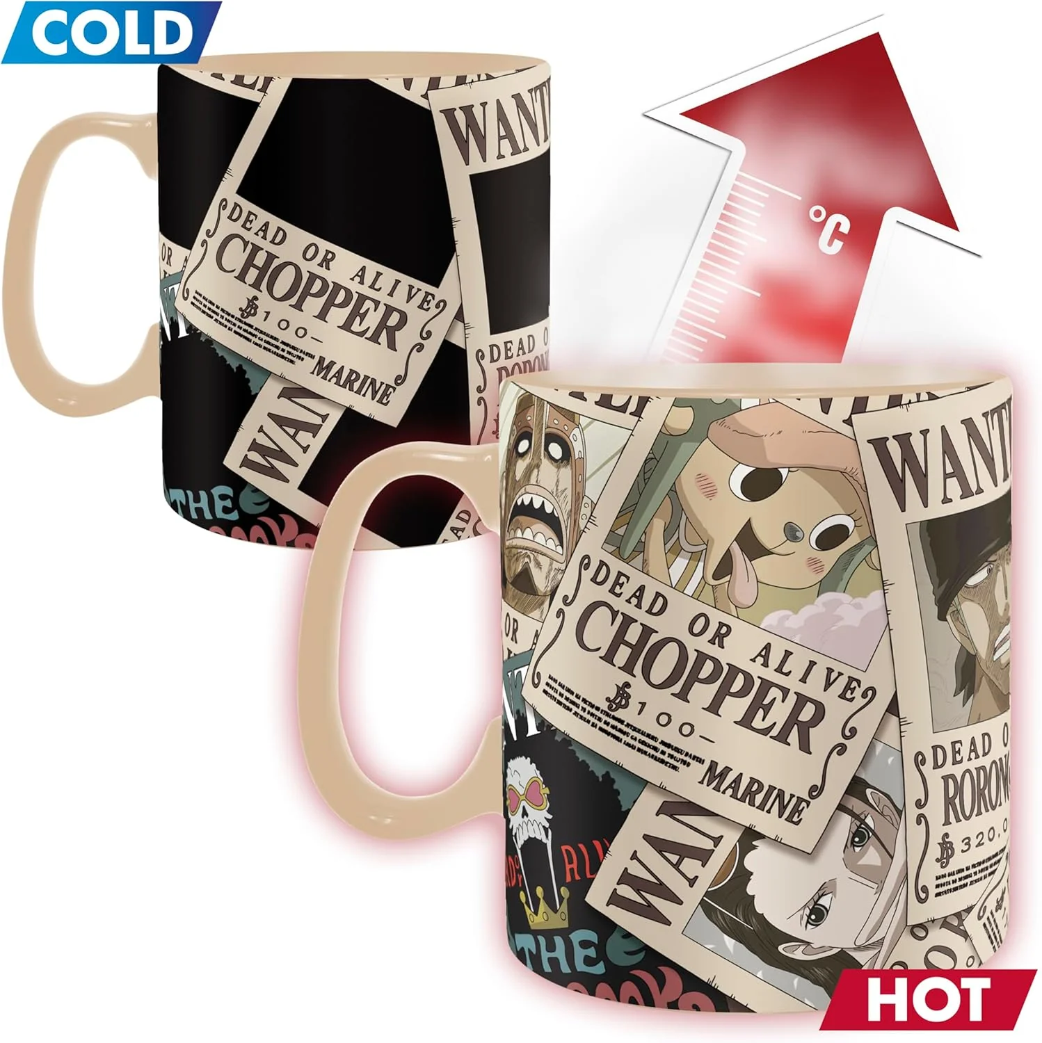 ONE PIECE - Mug Heat Change - 460 ml - Wanted - cardboard box: - Image 4