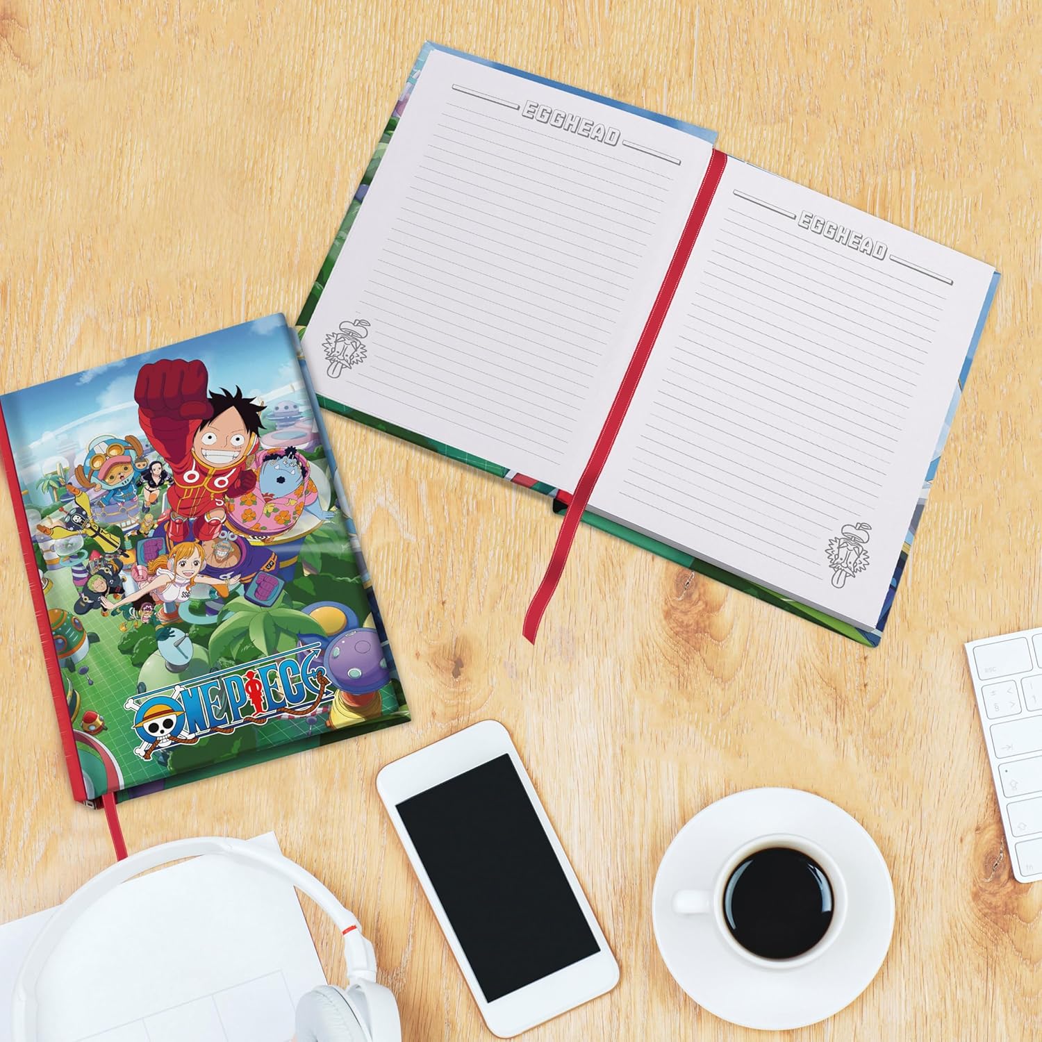 ABYSTYLE ONE PIECE Egghead A5 Notebook - Official Merchandise - A5 Size - Hardcover - Ruled Pages - Futuristic Arc Design - Image 6
