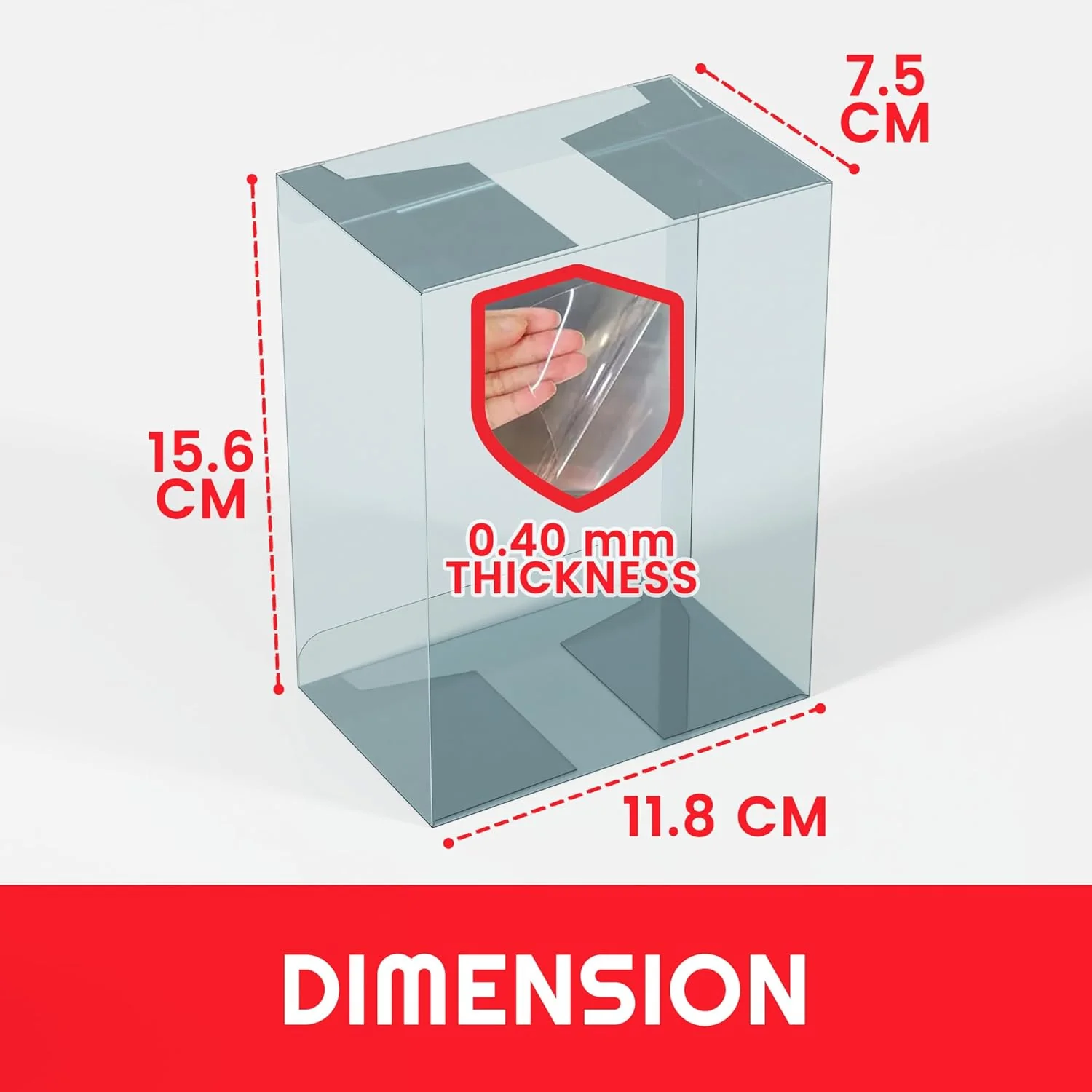 EVORETRO Plastic Display Case Protector for Pokemon Medium Tin Packaging - 5-Pack 0.40 mm Thick Archival Grade, Clear Transparent Protective Cases, Stackable, Custom Fit for Easy Setup and Storage - Image 3