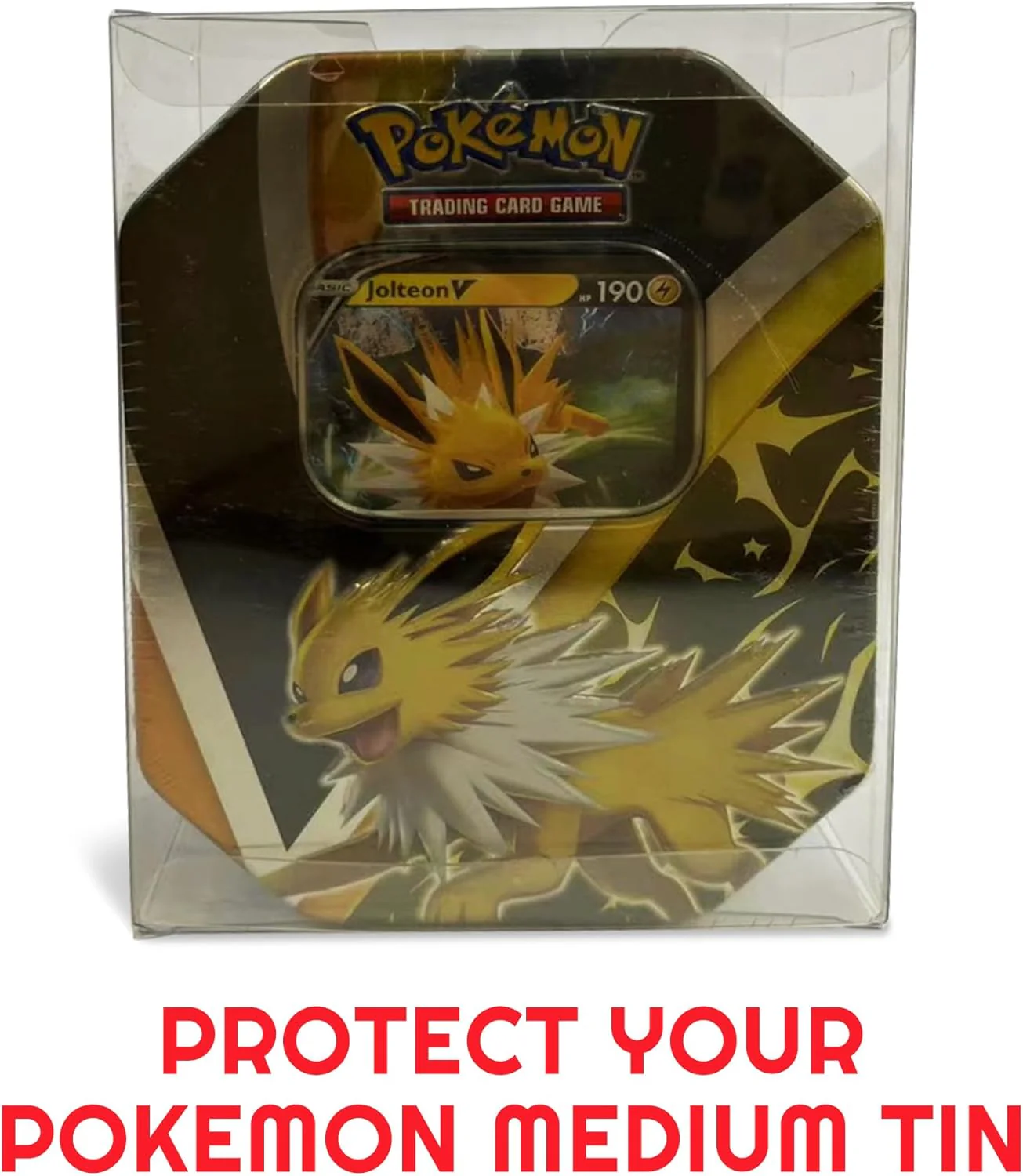 EVORETRO Plastic Display Case Protector for Pokemon Medium Tin Packaging - 5-Pack 0.40 mm Thick Archival Grade, Clear Transparent Protective Cases, Stackable, Custom Fit for Easy Setup and Storage - Image 5