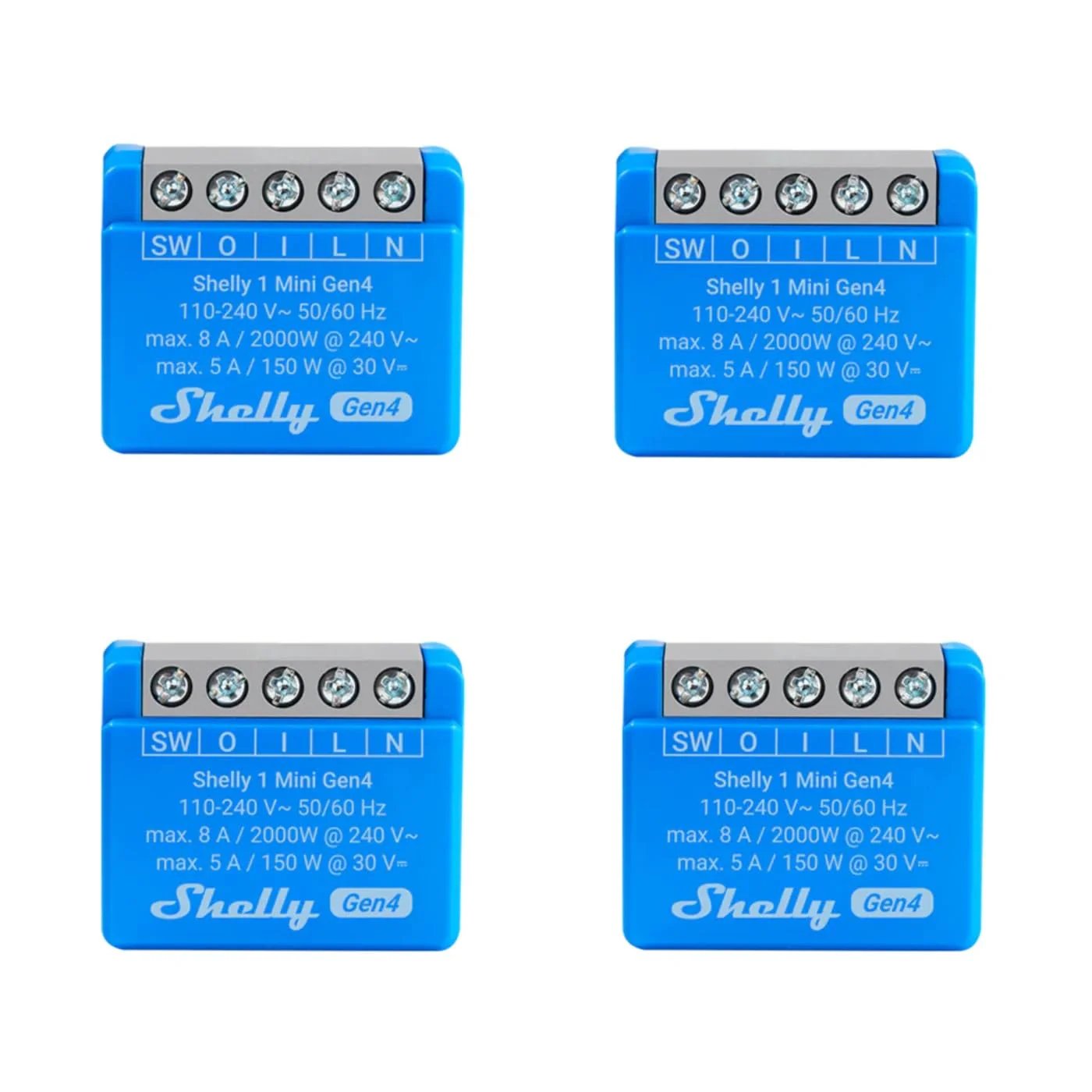 Smart Plug Shelly S4Sw-001X8Euu Bluetooth Wi-Fi Bluetooth 5.0