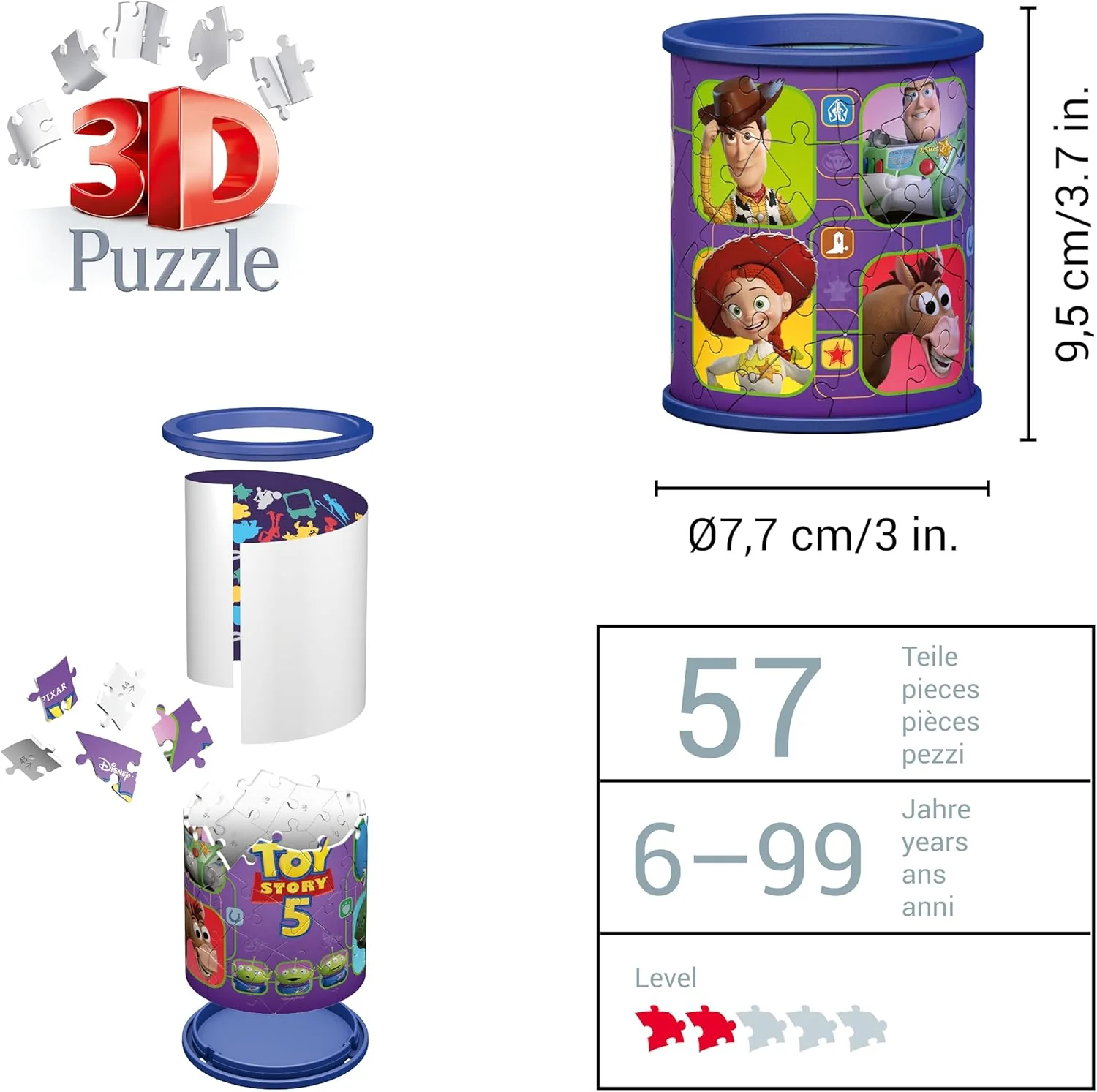 Ravensburger 3D Puzzle 12008068 - Utensilo Toy Story - Stiftehalter für Toy Story Fans ab 6 Jahren, Schreibtisch-Organizer für Erwachsene und Kinder - Image 4