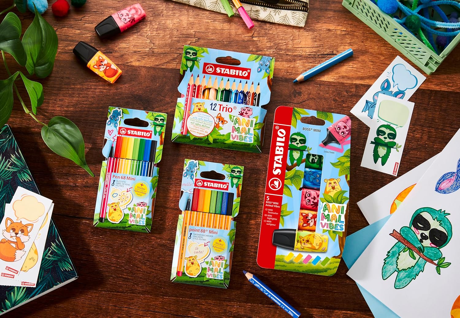 STABILO - Markeerstift - BOSS MINI - Animal Vibes - Etui met 5 kleuren - Image 5