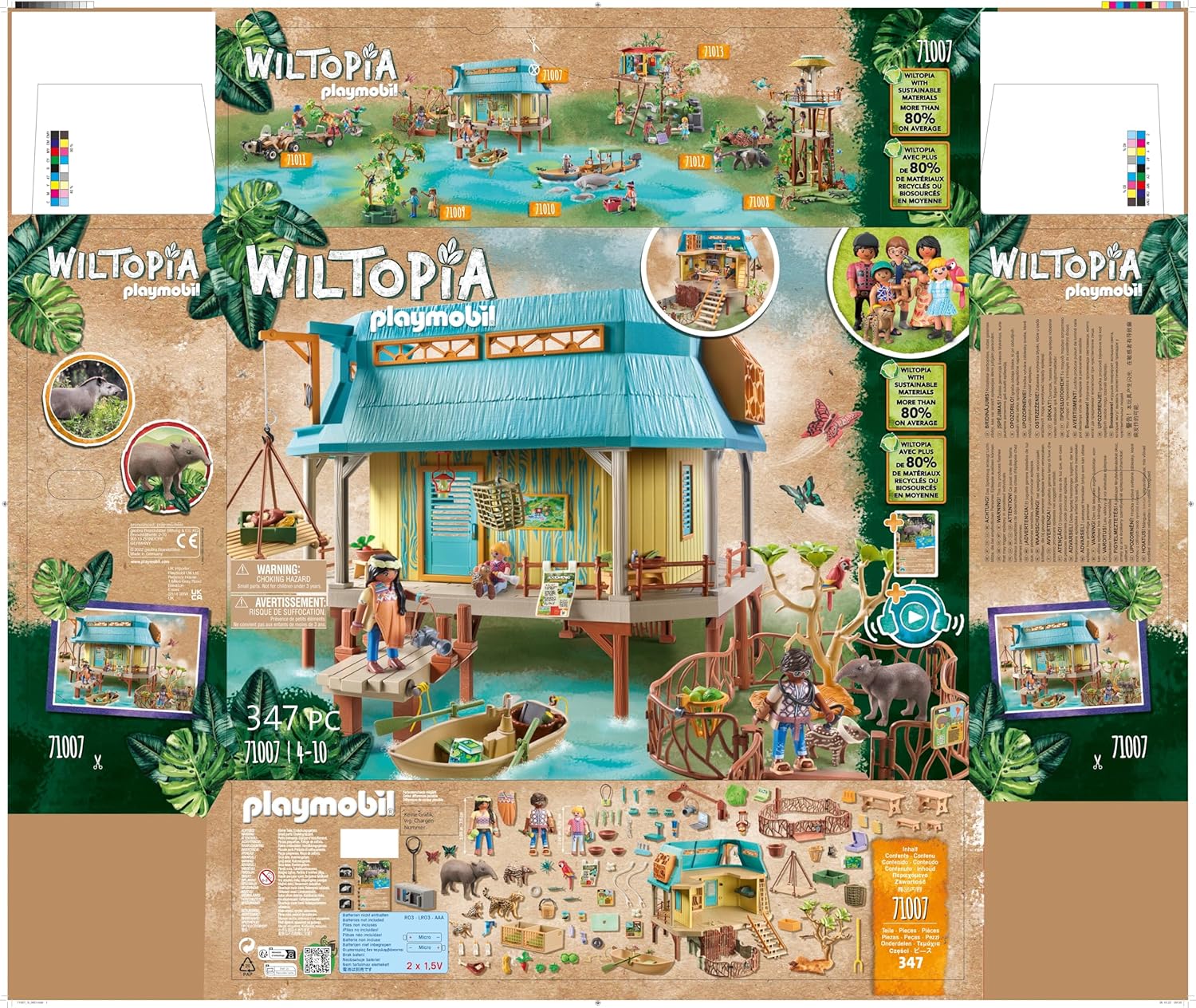 Playmobil 71007 Wiltopia Animal Care Station with Light Effects, collectable and educational animal toy for kids, sustainable toy, fun imaginative role play, playsets suitable for children ages 4+ - Image 2