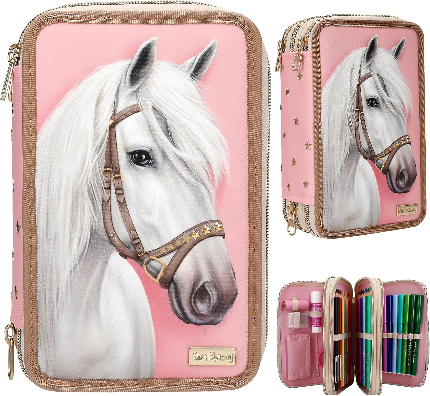 Miss Melody - Triple Pencil Case Classic - RosT - Image 3