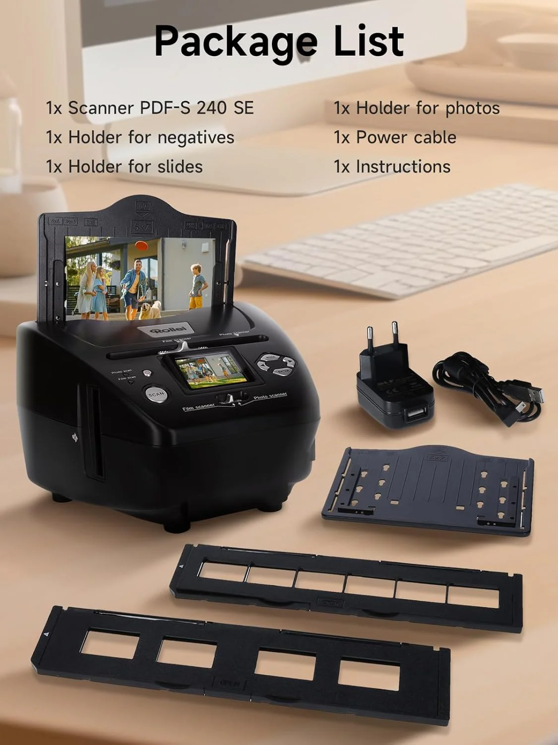Rollei PDF-S 240 SE - Multi-scanner voor foto's, dia's en negatieven, scanproces in seconden, incl. beeldbewerkingssoftware - zwart - Image 6