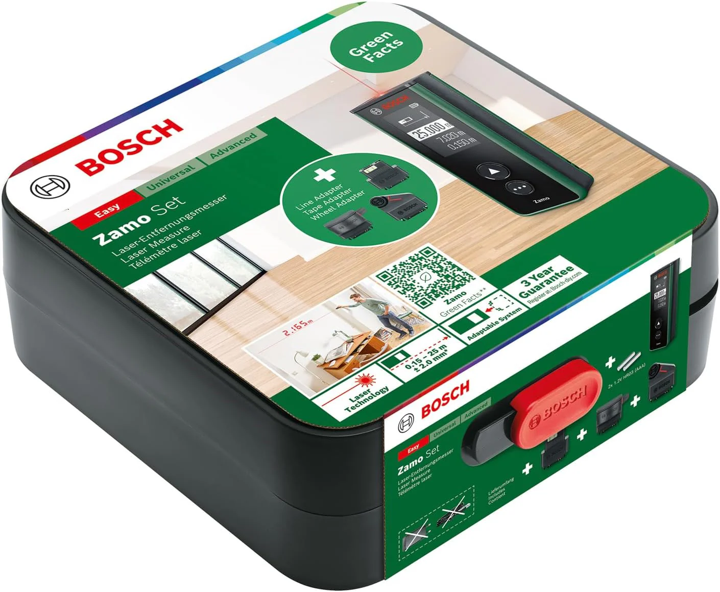 Bosch Zamo Set - Laserafstandmeter - Inclusief Lint-, Wiel- En Lijnadapter - Batterijen - Image 8