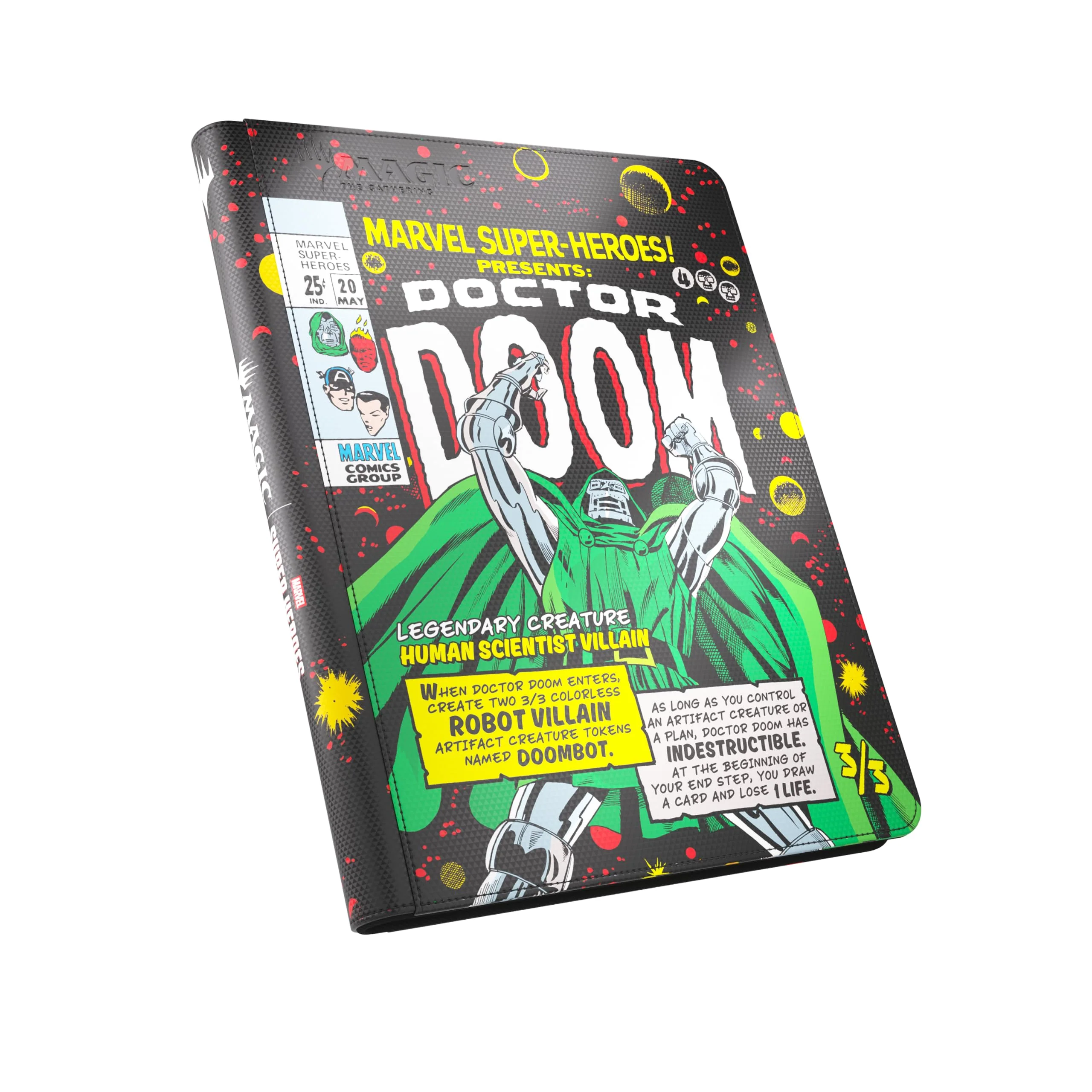Gamegenic Mtg Marvel Super Heroes Zip-Up Album 18-Pocket - Doctor Doom/Spider-Man
