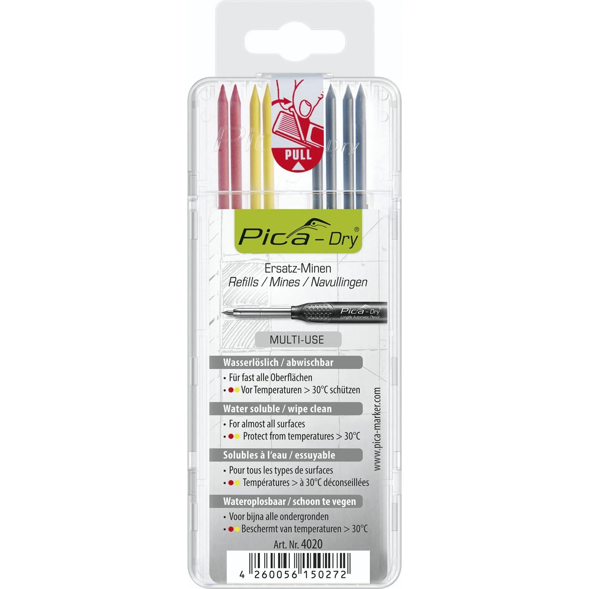 Pica 4020 Dry Navulling T.B.V. Pica Dry 3030 Markeerpotlood