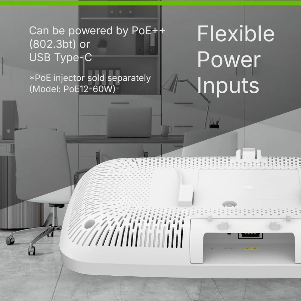 Zyxel BE15000 WiFi 7 Wireless Access Point | 10GbE Multi-Gig Uplink | 8-Stream, Triple-Radio, MLO, RF Filter | PoE++ or USB C Power Input (Not Included) | Nebula App, Cloud or Standalone - Image 4