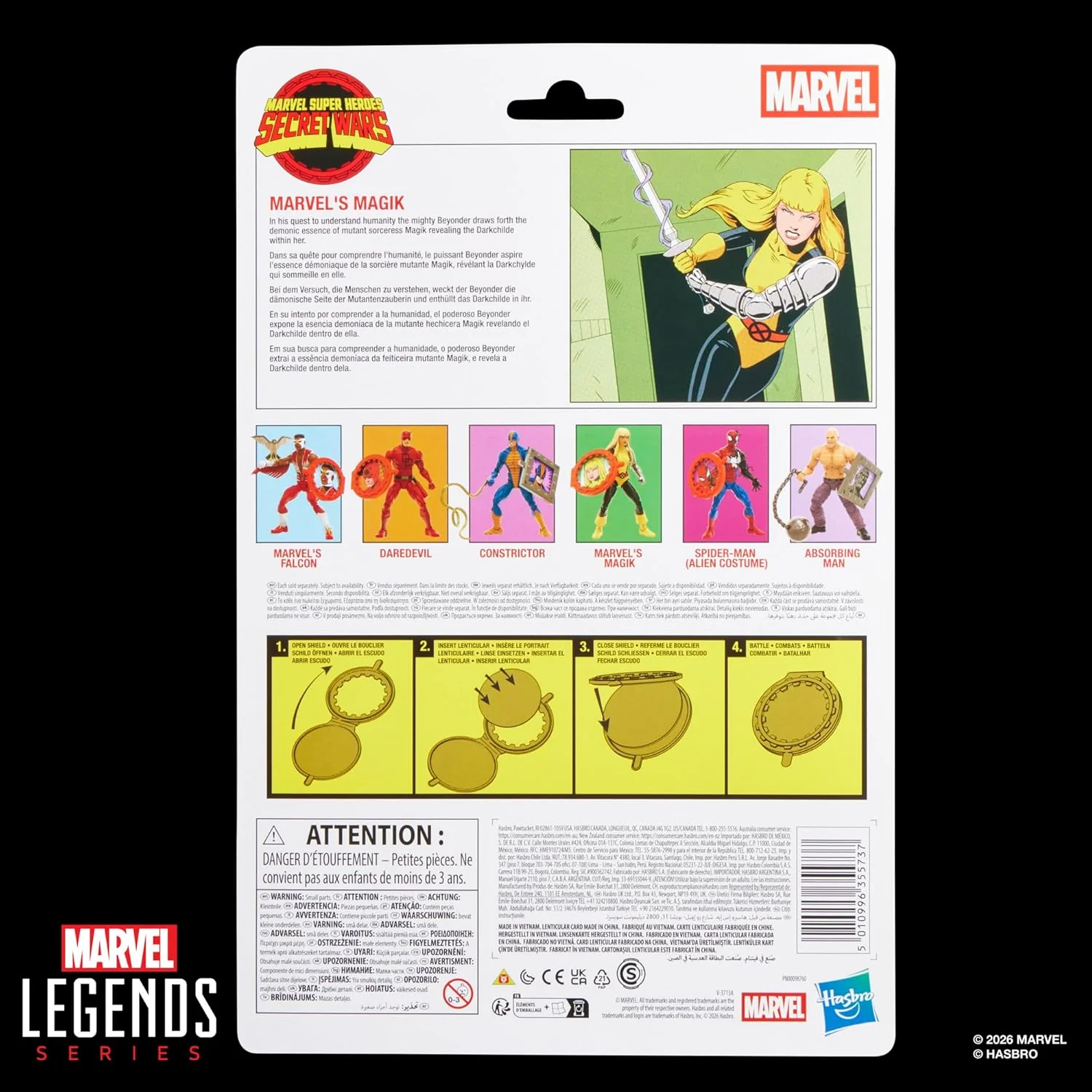 Marvel Legends Series, Figurine de Collection Secret Wars Magik de 15 cm avec Bouclier lenticulaire, inspirée des Bandes dessinées X-Men and New Mutants - Image 4