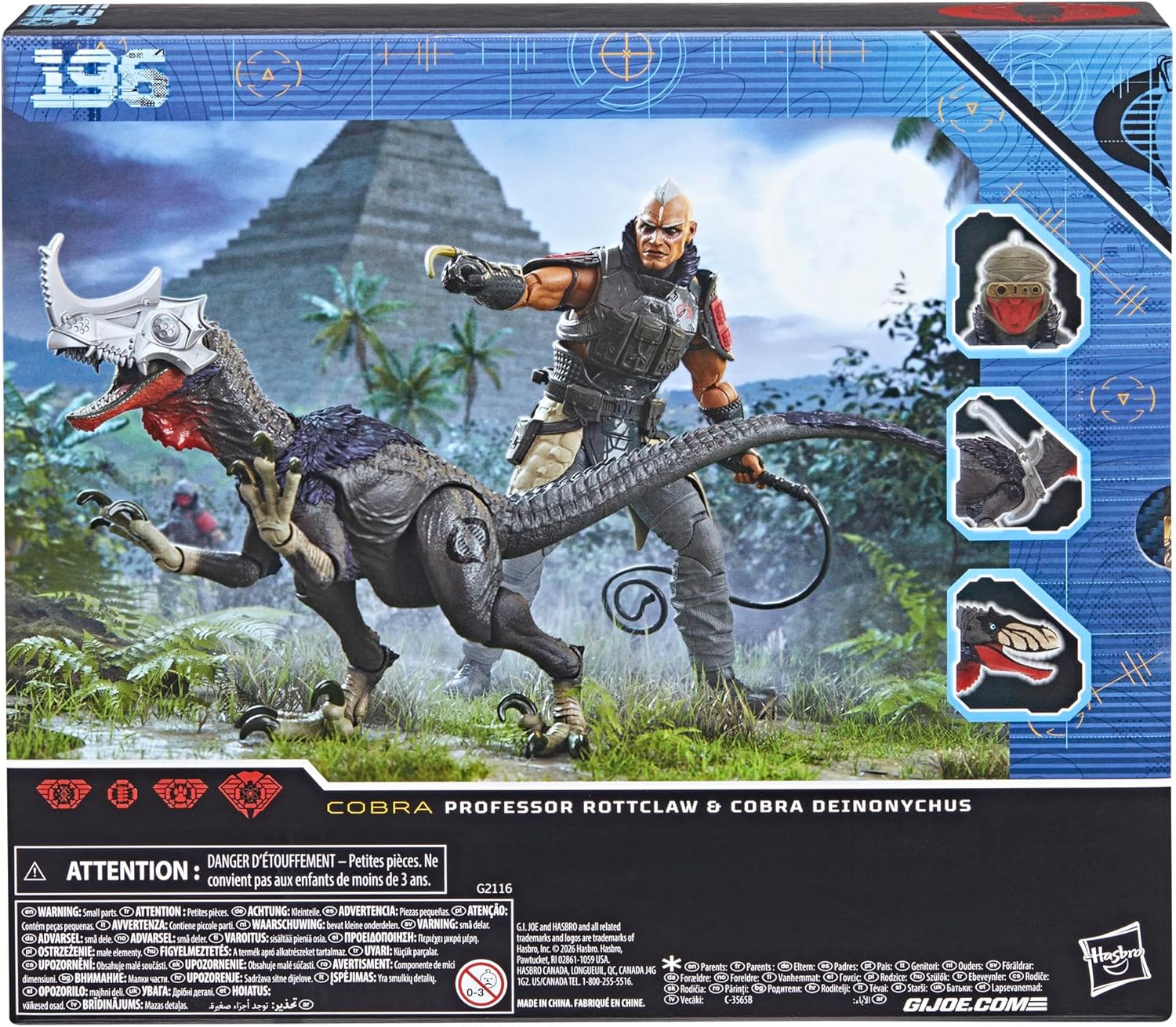 G.I. Joe Classified Series, n. 196, Professor Rottclaw e Cobra Deinonychus, Action Figure e Dinosauro Giocattolo collezionabili da 15 cm - Image 2