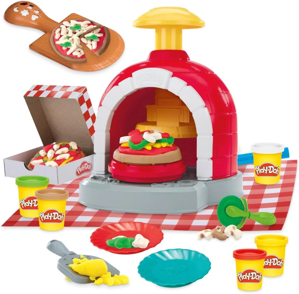 Play-Doh Bunte Pizzeria Spielset, 8 Accessoires & 5 Farben, Kinderspiel-Lebensmittel & Kochspielzeug, ab 3 Jahren - Image 3