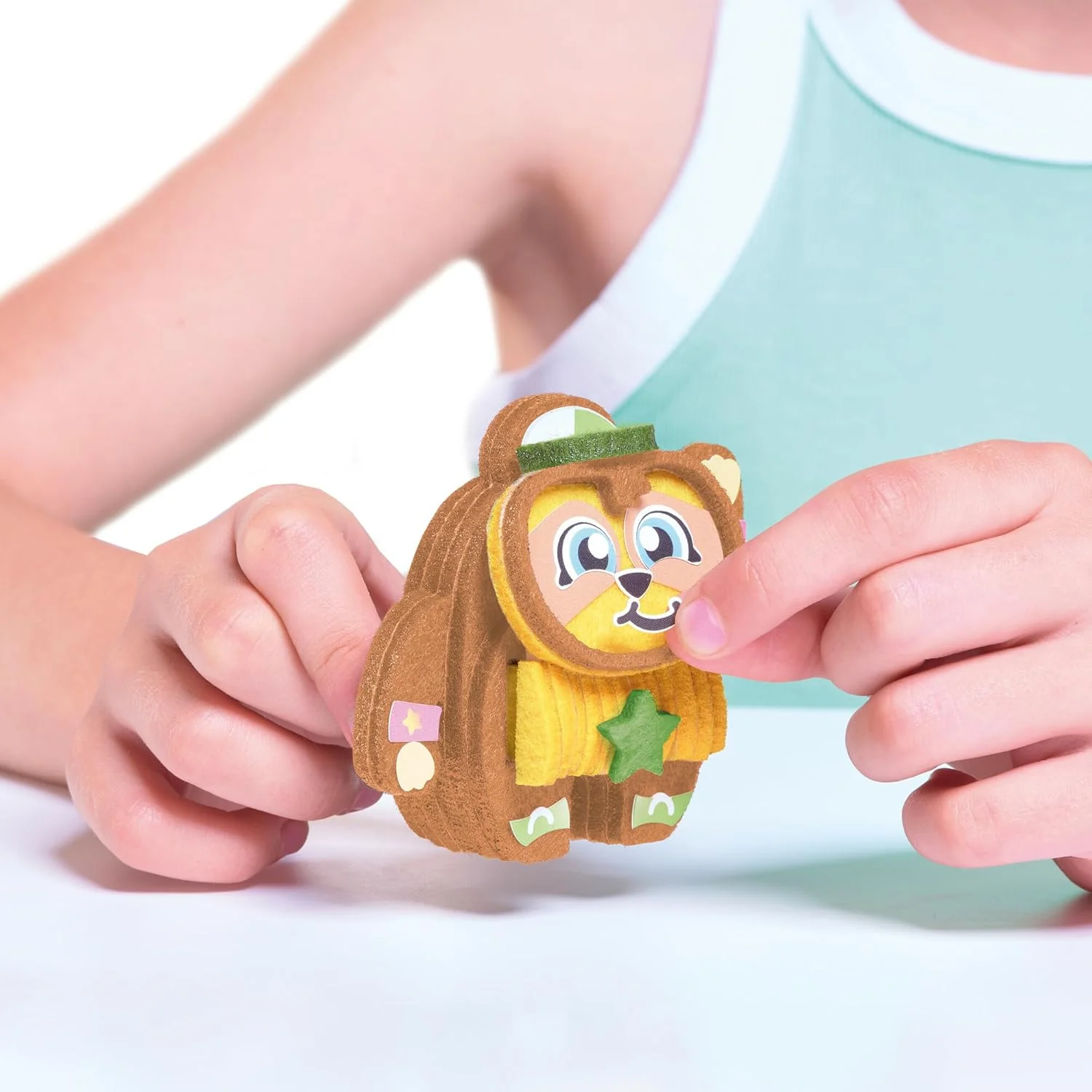 TOMY Stakimos Sporty Sam and Yummy Yasmin | Kids Craft Set to Build Your Own Adorable 3D Characters from Recycled Polyester Craft Foam | No Glue or Cutting Needed | Craft Kits for Kids Ages 6+ Years - Image 4