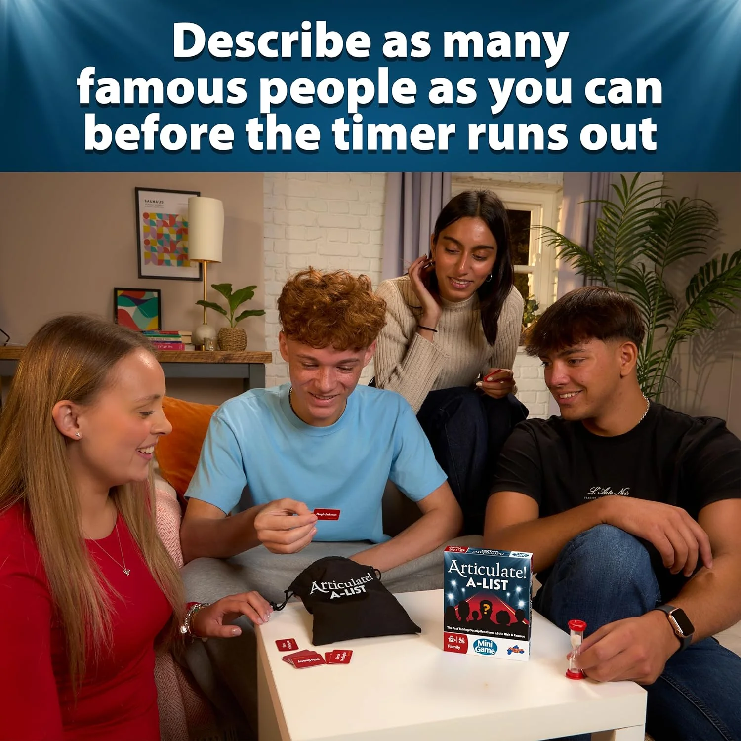 Articulate A-List Mini Game, Fast Talking Celebrity Guessing Game, Travel Size Party Game with Timer, 3 Rounds Word Challenge Board Game for Families Friends Adults and Teens Age 12+ - Image 4