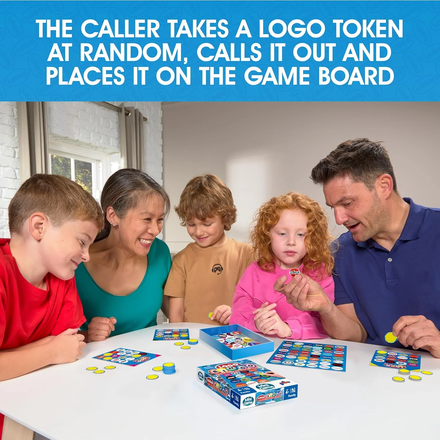 LOGO Bingo Mini Game, Fast Paced Family Bingo Board Game with Iconic Brands and Characters, Travel Size Party Game for Kids and Adults, Easy Fun Group Game for 4 to 20 Players Age 4+ - Image 6