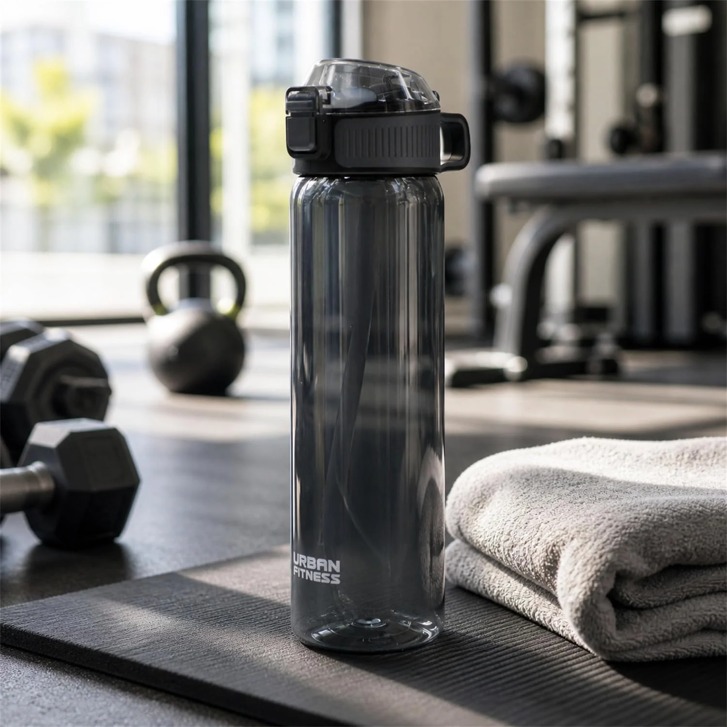 VitalFlip Water Bottle, 800ml BPA Free Tritan Sports Bottle with Flip Lid, Straw, Leakproof Carry Handle for Gym, Travel and Everyday Hydration - Image 3