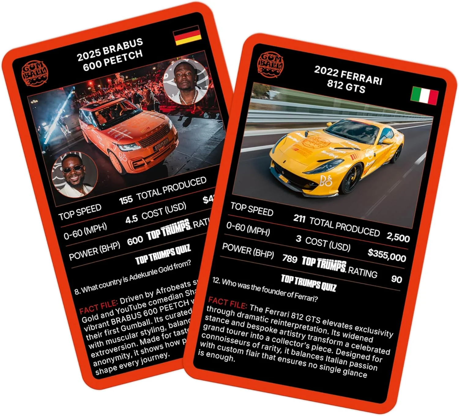 Top Trumps Gumball 3000 Superstars & Supercars Educational travel game Play with friends Travel Companion makes a great gift for ages 12 plus - Image 8