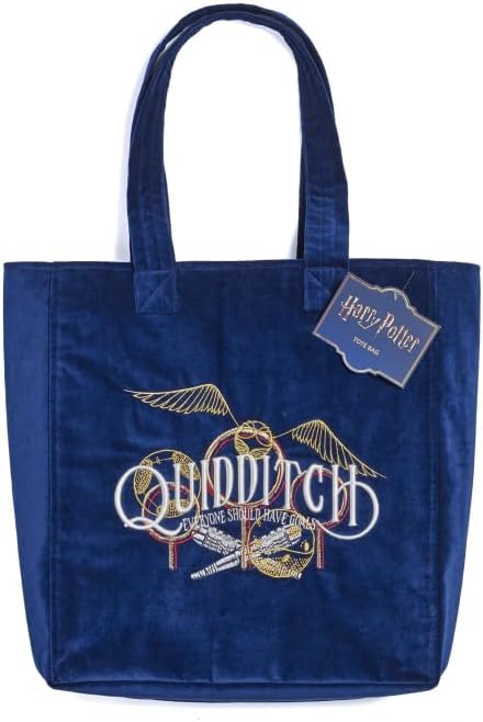 Harry Potter The Carat Shop Samt-Tragetasche, bestickt, Quidditch, goldfarben - Image 4