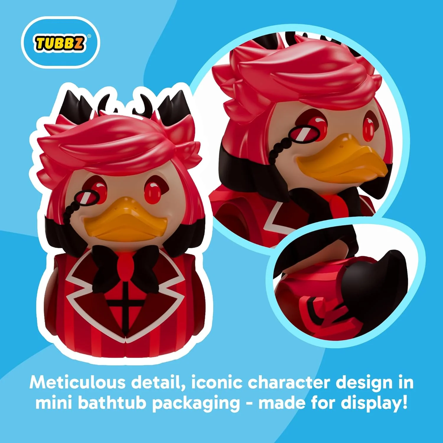 TUBBZ Mini: Hazbin Hotel – Alastor Cosplaying Gummiente Vinylfigur – Offizielle Sammelfigur für Fans von Hellaverse - Image 4