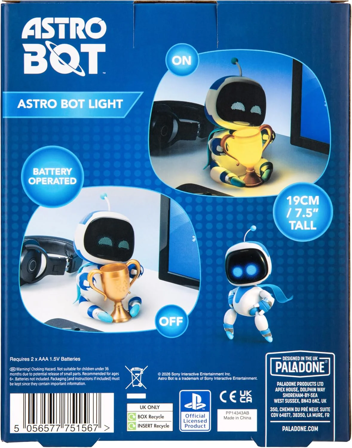 Paladone Astrobot GloBuddies Character Light – 15cm Desk Lamp with Light‑Up Eyes & Trophy - WeCool - Image 4
