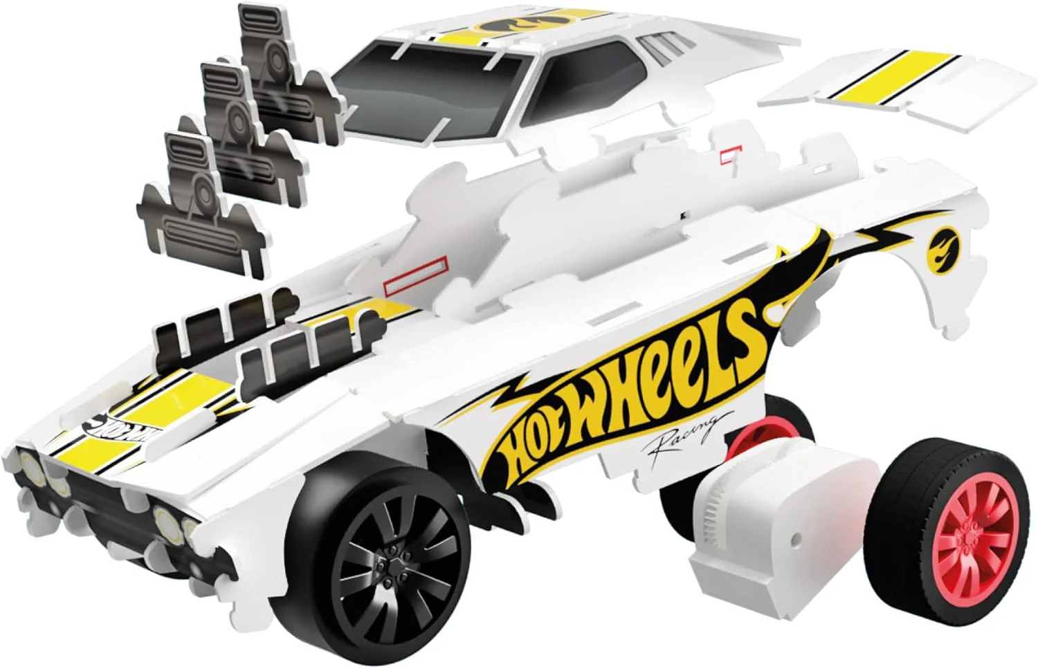 BLADEZ Hot Wheels Toyz Pocket Racer Maker Kitz 1 Pack - Build & Race Mini Cars - Pull-Back Motoren voor Turbo Prestaties & Eenvoudige Snap-Fit Montage - Werkt op Hot Wheels Track - KLEUREN ZULLEN - Image 4