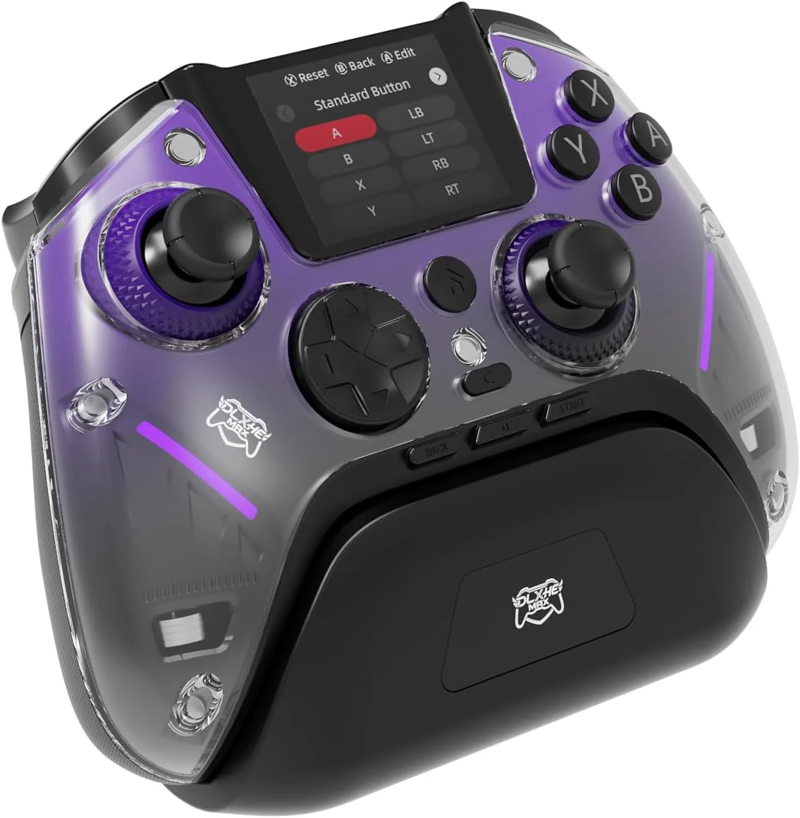 DLX HE MAX Wireless/Wired/Bluetooth Controller - Hall Effect/LED Screen/Programmable, Rechargeable, With charging base. - Image 2