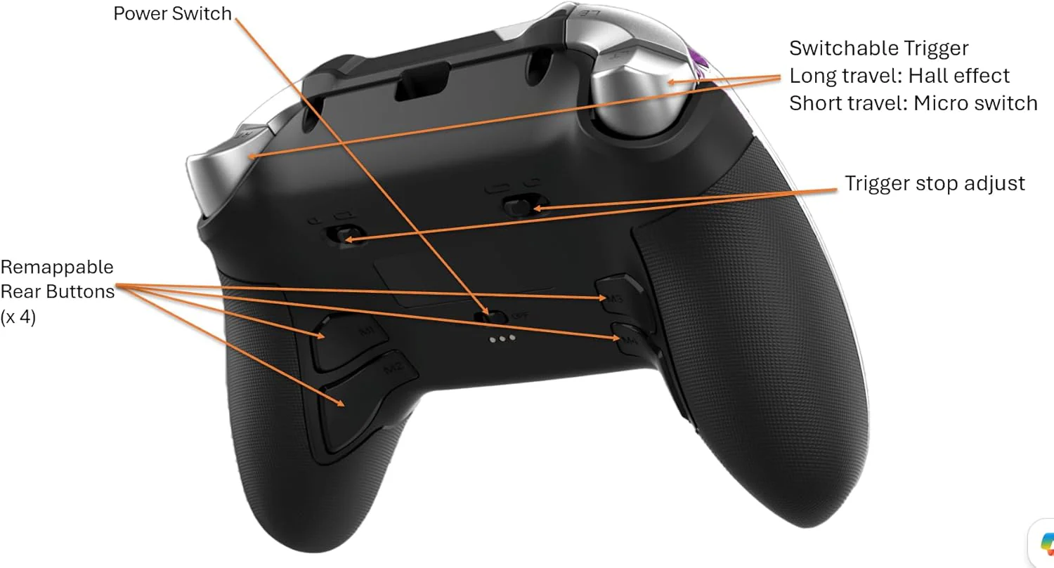 DLX HE MAX Wireless/Wired/Bluetooth Controller - Hall Effect/LED Screen/Programmable, Rechargeable, With charging base. - Image 3