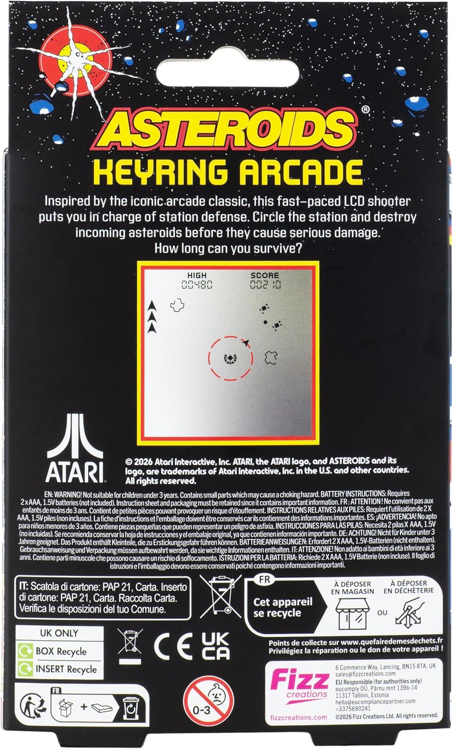 Asteroids - Keyring Arcade - Image 6