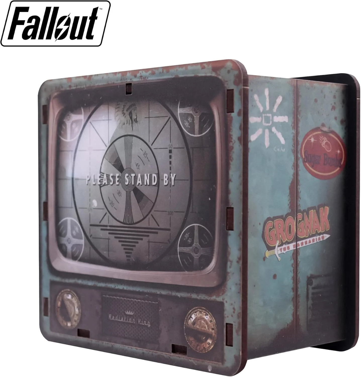 FaNaTtik Fallout Desk Tidy - Organizer da scrivania per TV con licenza ufficiale Vault‑Tec Retro con Vault Boy, portapenne e portapenne in MDF per giochi o ufficio - Image 6