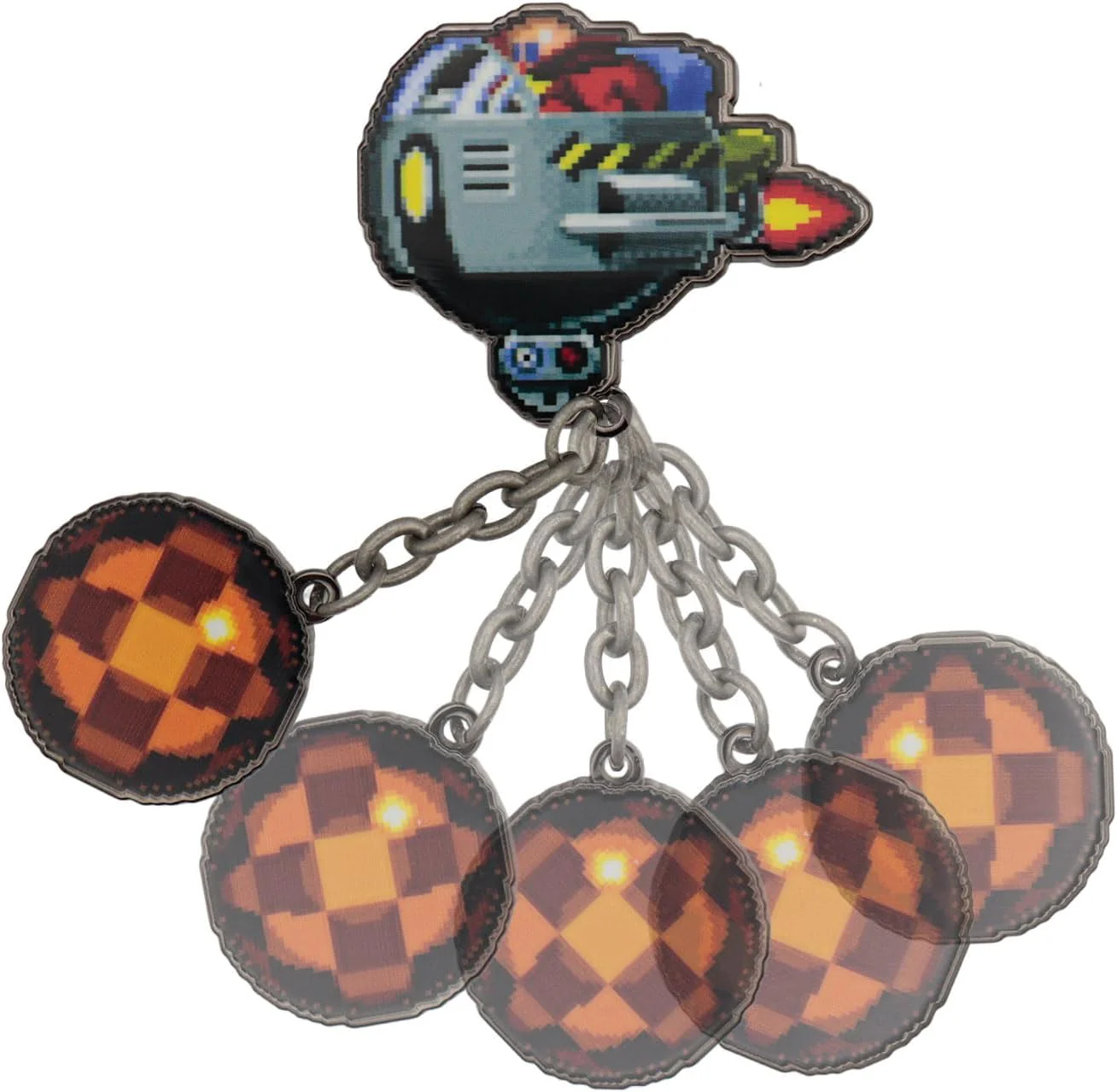 Sonic the Hedgehog Dr. Eggman Egg Mobile Chained Pin Badge - Edizione Limitata 5000 - Oggetti da collezione numerati individualmente - Image 2