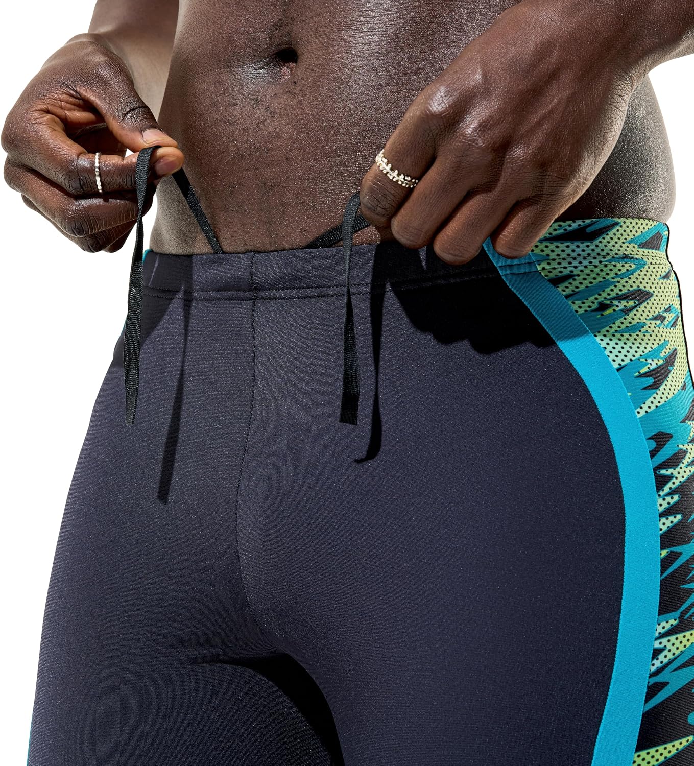 Speedo Hyperboom Splice Jammer Shorts (Anthracite/Teal, 36``) - Image 5