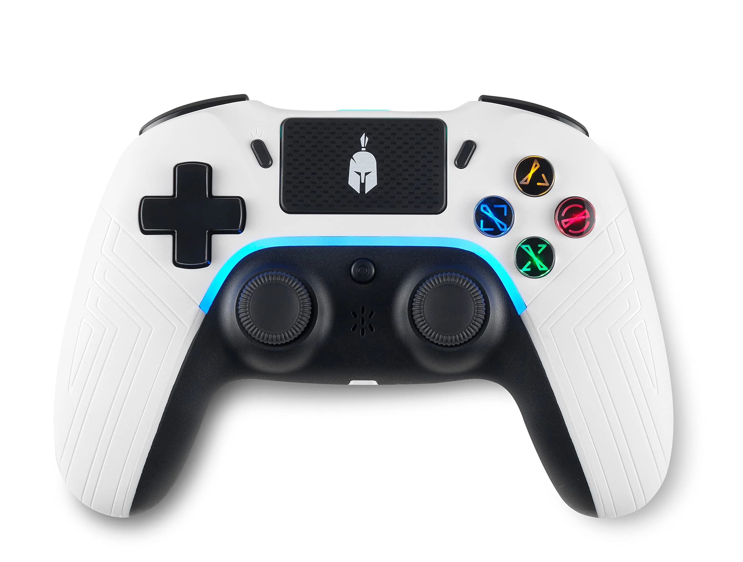 Spartan Gear - Aspis 4 Wired & Wireless Controller (Compatible with PC and Playstation 4 ) (White/Black