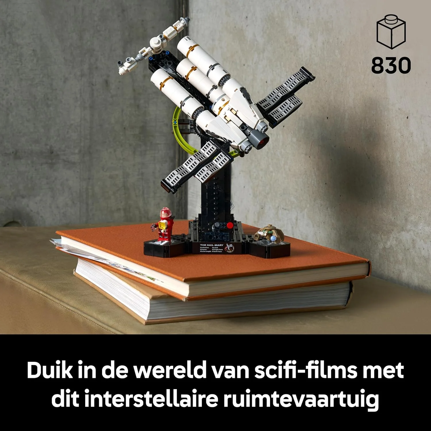 LEGO Icons Project Hail Mary Ruimteschip – Ruimte Bouwpakket voor Volwassenen – Ruimtevoertuig Model met Ryland Grace en Rocky Minifiguren – Woondecoratie – Cadeau voor Mannen, Vrouwen en Fans – 11389 - Image 2