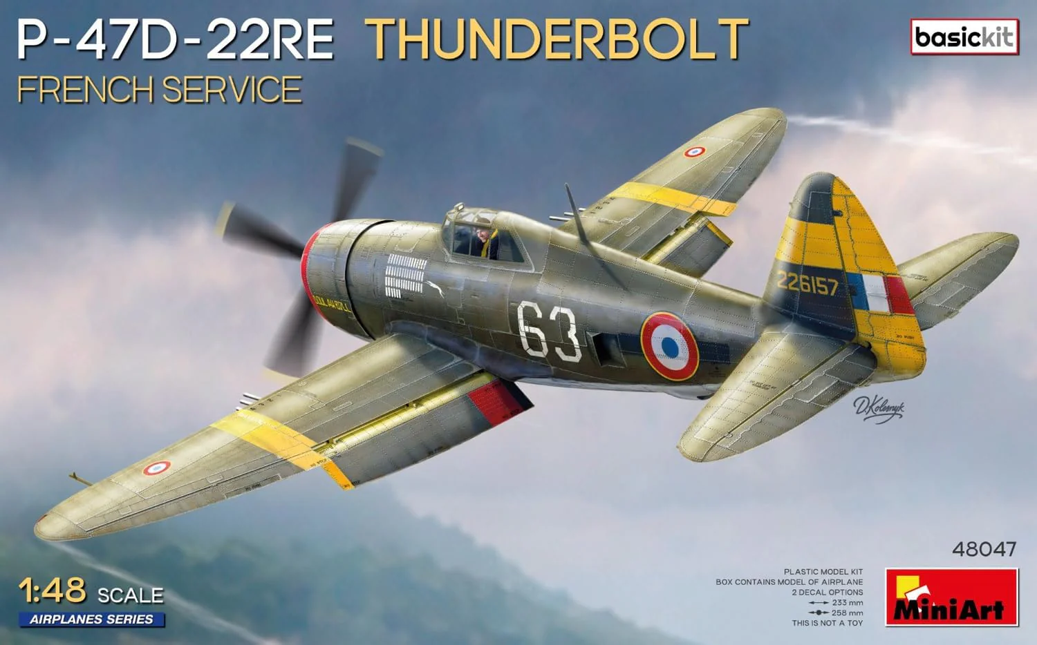 MiniArt - 1/48 P-47d-22re Thunderbolt. French Service. Basic Kit - Image 3