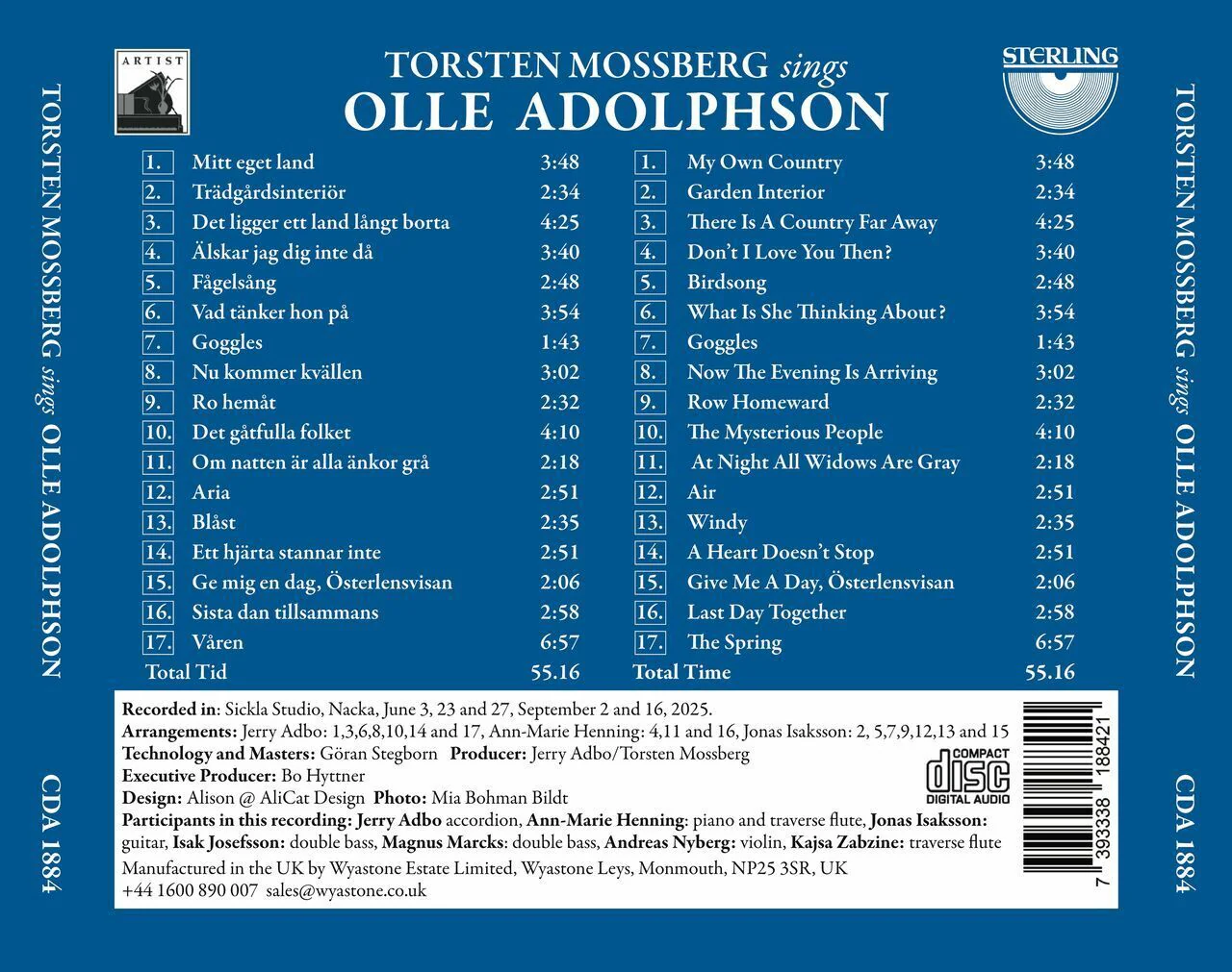 Torsten Mossberg Sings Olle Adolphson - Image 2