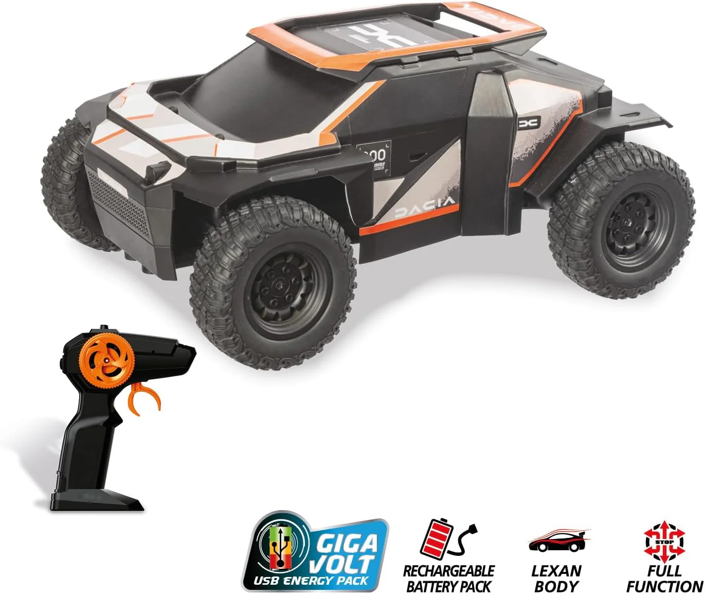 MONDO Dacia Sandrider Parijs Dakar model schaal 1:14 incl. oplaadbare batterijen, speelgoedauto voor kinderen 63834 - Image 2