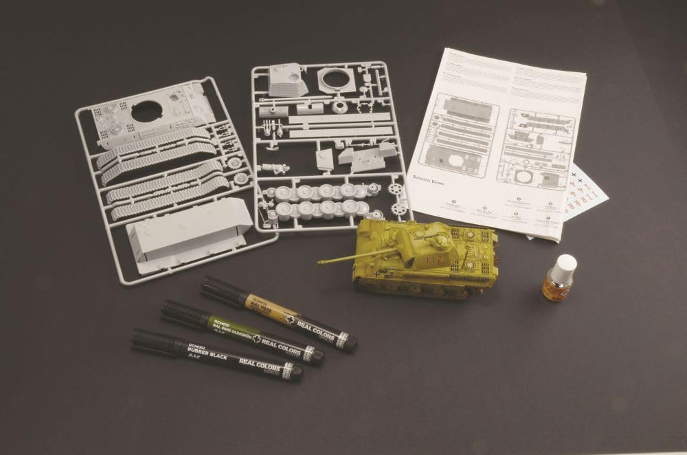 Italeri 75003 Starter Set - Easy Paint: Panther Sd.Kfz.171 Ausf.A, schaal 1:56, Plastic Model Kit/plastic model om in elkaar te zetten, incl. lijm en 3 acrylstiften om te schilderen - Image 2