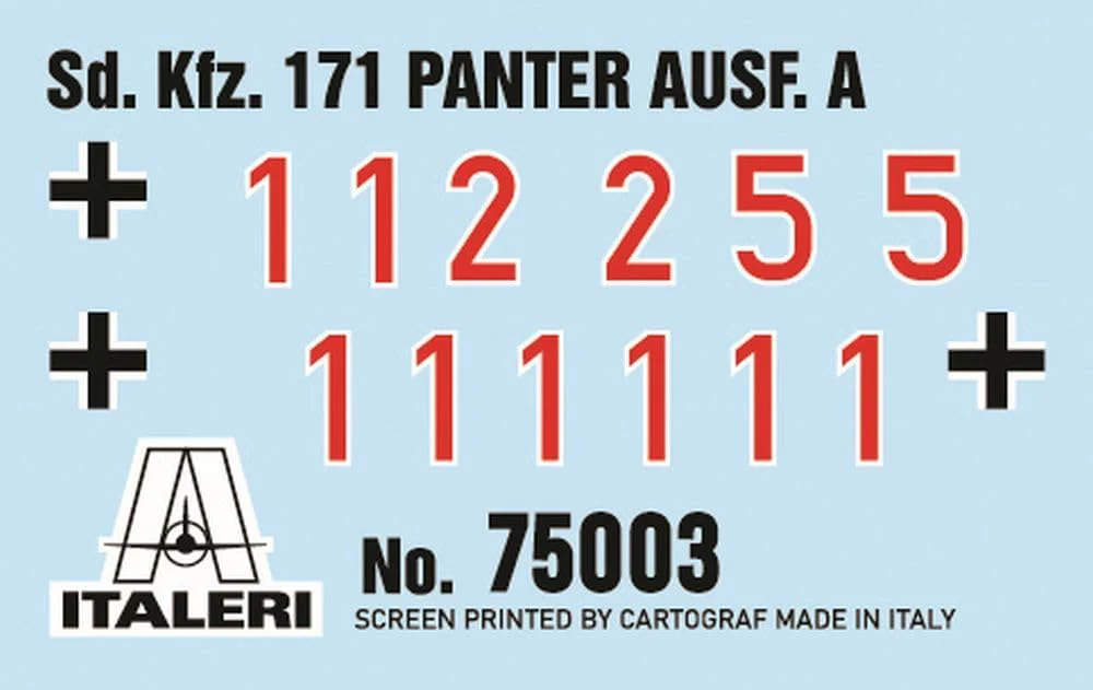 Italeri 75003 Starter Set - Easy Paint: Panther Sd.Kfz.171 Ausf.A, schaal 1:56, Plastic Model Kit/plastic model om in elkaar te zetten, incl. lijm en 3 acrylstiften om te schilderen - Image 3