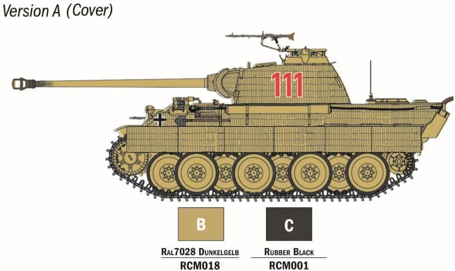 Italeri 75003 Starter Set - Easy Paint: Panther Sd.Kfz.171 Ausf.A, schaal 1:56, Plastic Model Kit/plastic model om in elkaar te zetten, incl. lijm en 3 acrylstiften om te schilderen - Image 5