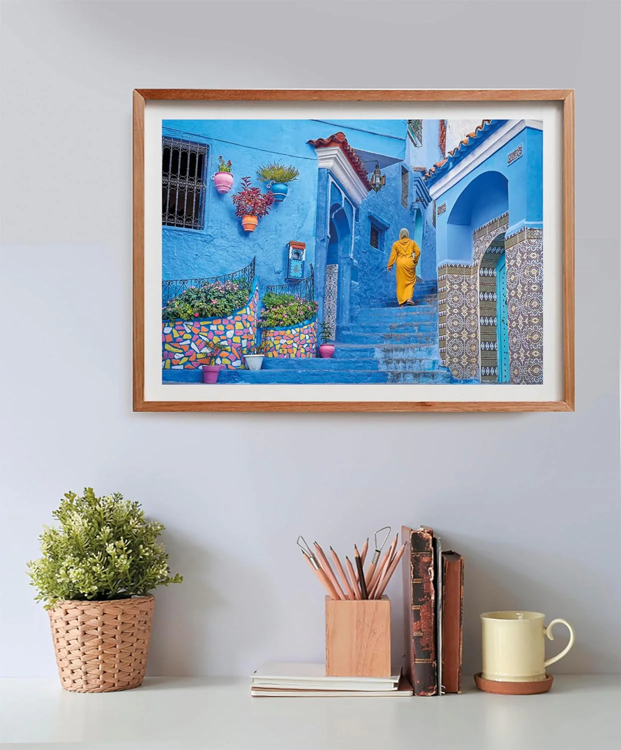 Clementoni Die blauen Straßen von Chefchaouin 500 Teile Erwachsene - Katzen Puzzle Erwachsene in 49 x 36 cm - Puzzle Erwachsene anspruchsvoll von Clementoni 35621 - Image 5