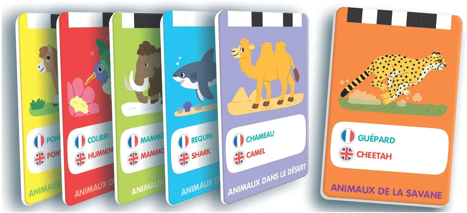 Clementoni - Mes 100 Premiers Mots Bilingues Les Animaux – 2-4 Ans – Jeu éducatif Enfant français Anglais avec Cartes interactives et Lecteur sonore, Apprentissage vocabulaire, Jouet Fille garçon - Image 4