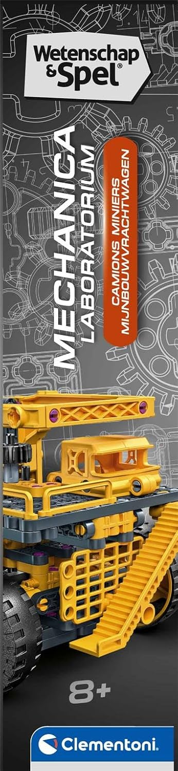 Clementoni Wetenschap & Spel Mijnbouwtruck Bouwset – 2-in-1 STEM Constructieset – Mechanica Speelgoed met Werkend Stuursysteem & Kiepbak – Science & Play – Vanaf 8 Jaar - Image 3