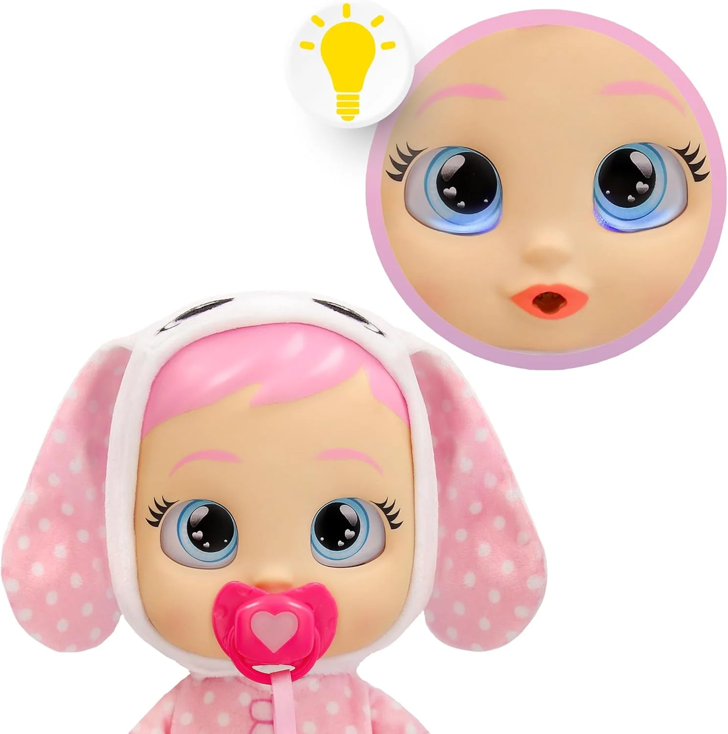 CRY Babies Coney Interaktive Puppe Hilf Coney bei ihren ersten Schritten – sie gibt über 10 Laute und Reaktionen von Sich und kann leuchtende LED-Tränen weinen. Kinder ab 3 Jahren. - Image 2