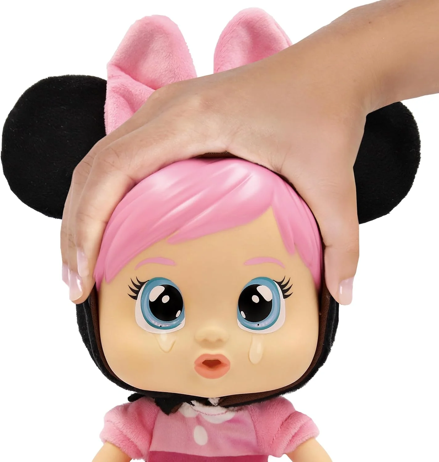 Cry Babies Disney Minnie Baby-Puppe Loving Care inspiriert von Minnie Mouse, inklusive 3 Zubehörteilen und weint echte Tränen. Kinder ab 3 Jahren. - Image 6