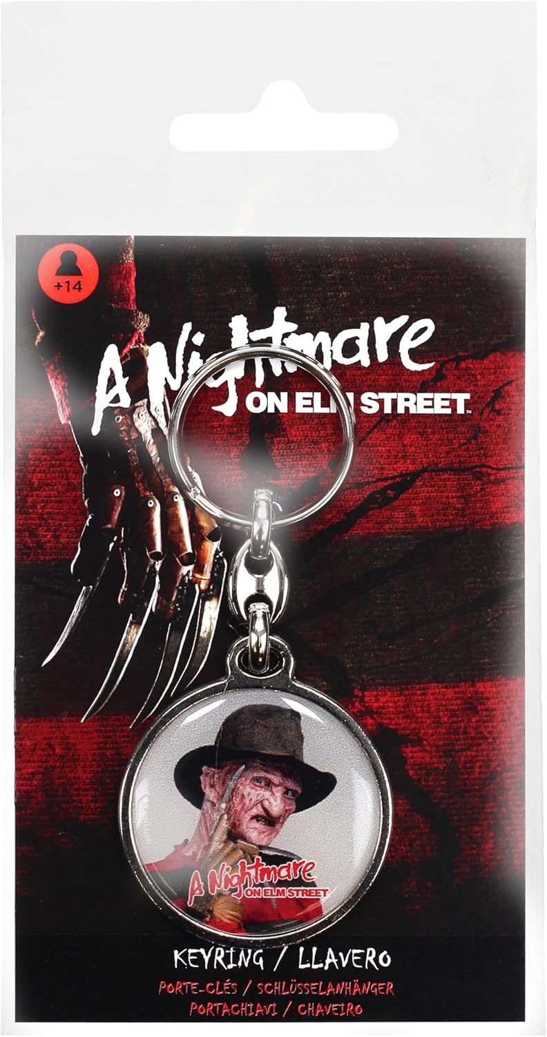 SD TOYS - Freddy round metal key ring nightmare on elm street, multicoloured, S - Image 3