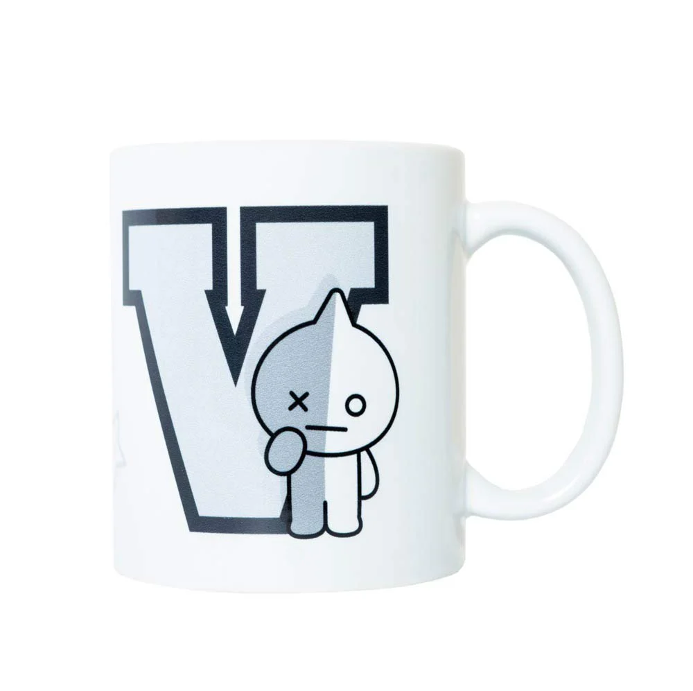 Erik Tasse BT21 Van - Erik Tasse BT21 RJ - Kaffeebecher Tasse für Kaffee oder Tee - BT21 Merchandising - Größe : 9,5 cm x 8 cm - Fassungsvermögen : 350 ml - Offizielle Lizenz -BT21 Fanartikel