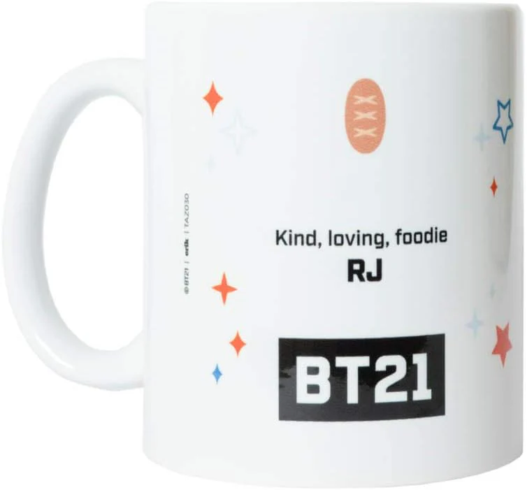 Erik Tasse BT21 RJ - Kaffeebecher Tasse Kaffee und Tee Offizielles BT21 Merchandising - Größe : 9,5 cm x 8 cm - Fassungsvermögen : 350 ml - Offizielle Lizenz - BT21 Fanartikel - Image 6