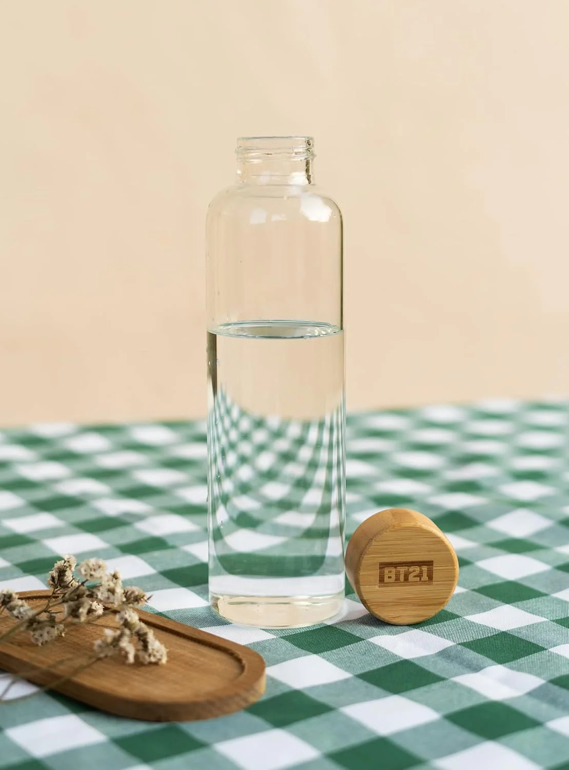 Grupo Erik Trinkflasche 500 ml Glas - GYM FlascheBT21 Glasflasche 500 ml - Sportflasche Kinder - Wasserflasche Glas - BTS Fanartikel Offizieller BTS Merch - Image 2