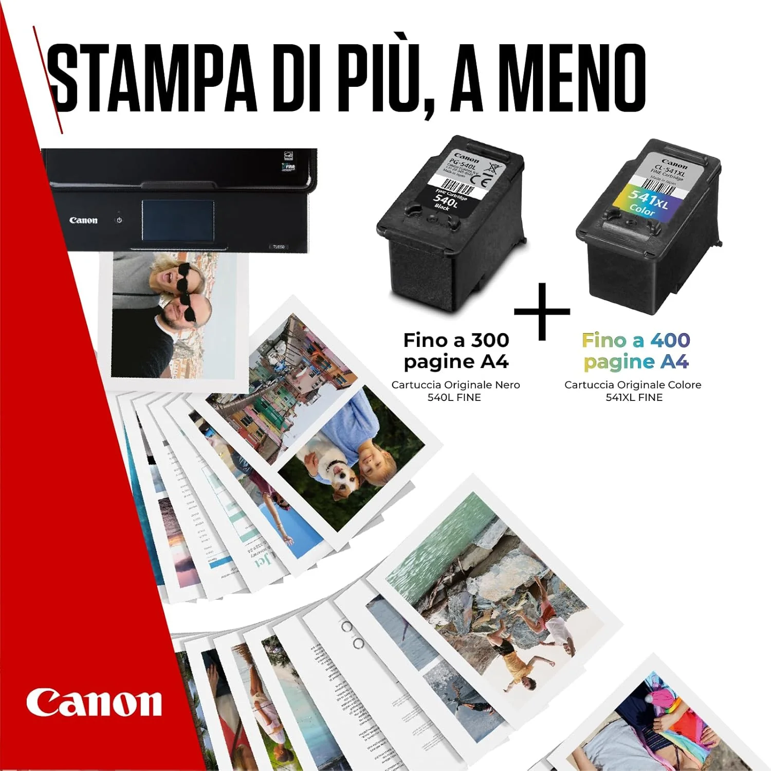 Canon Multipack Cartuccia & Carta - 2 Cartucce per Stampante Originali ad Alta Capacità PG-540L/CL-541XL (1 x Nero, 1 x Colori) & 4x6 Carta Fotografica (50 x Fogli - Image 6